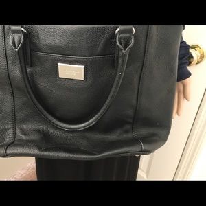 Tignanello Black Leather Handbag Purse Tote
